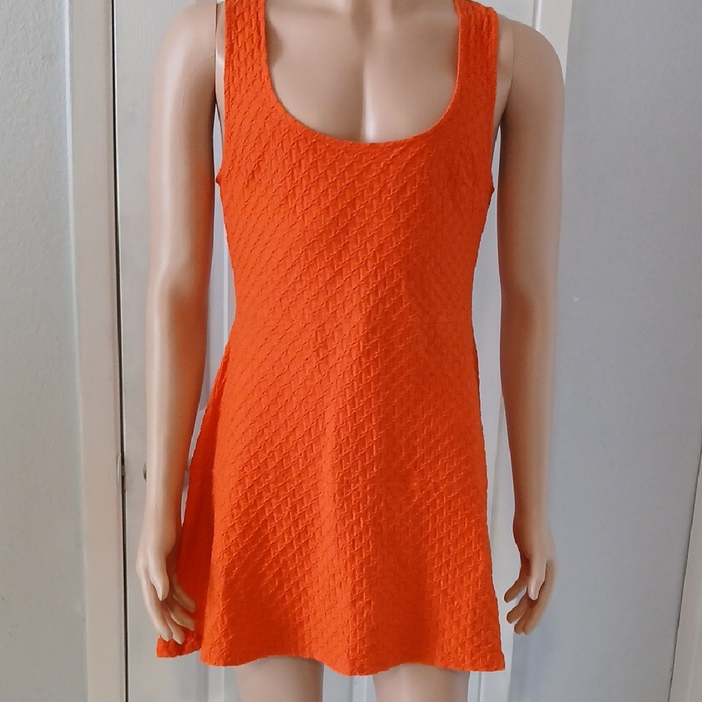 BONGO Orange Textured Dress